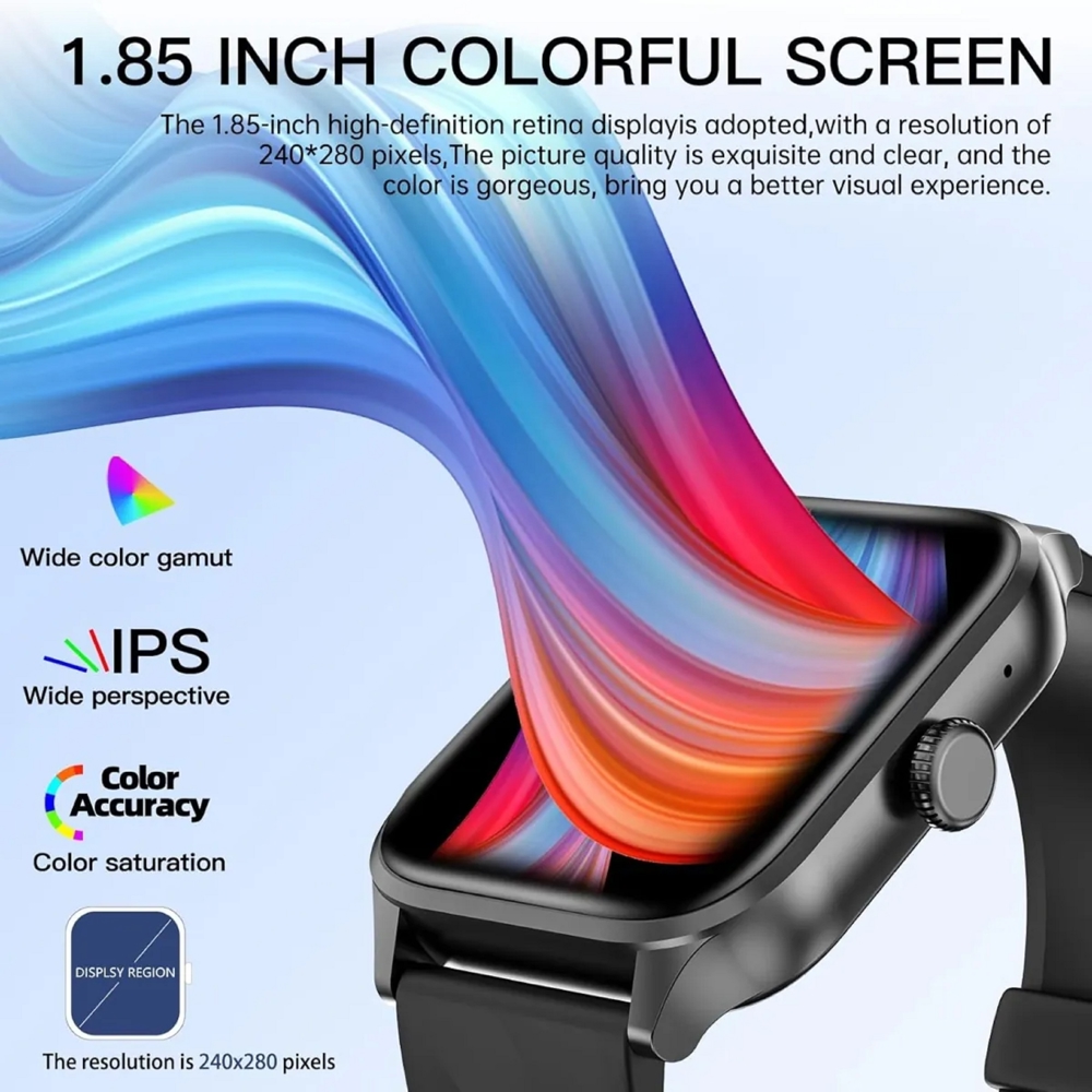 სმარტ საათი Weofly Active, 1.85", IP67, Bluetooth, Smart Watch, Black