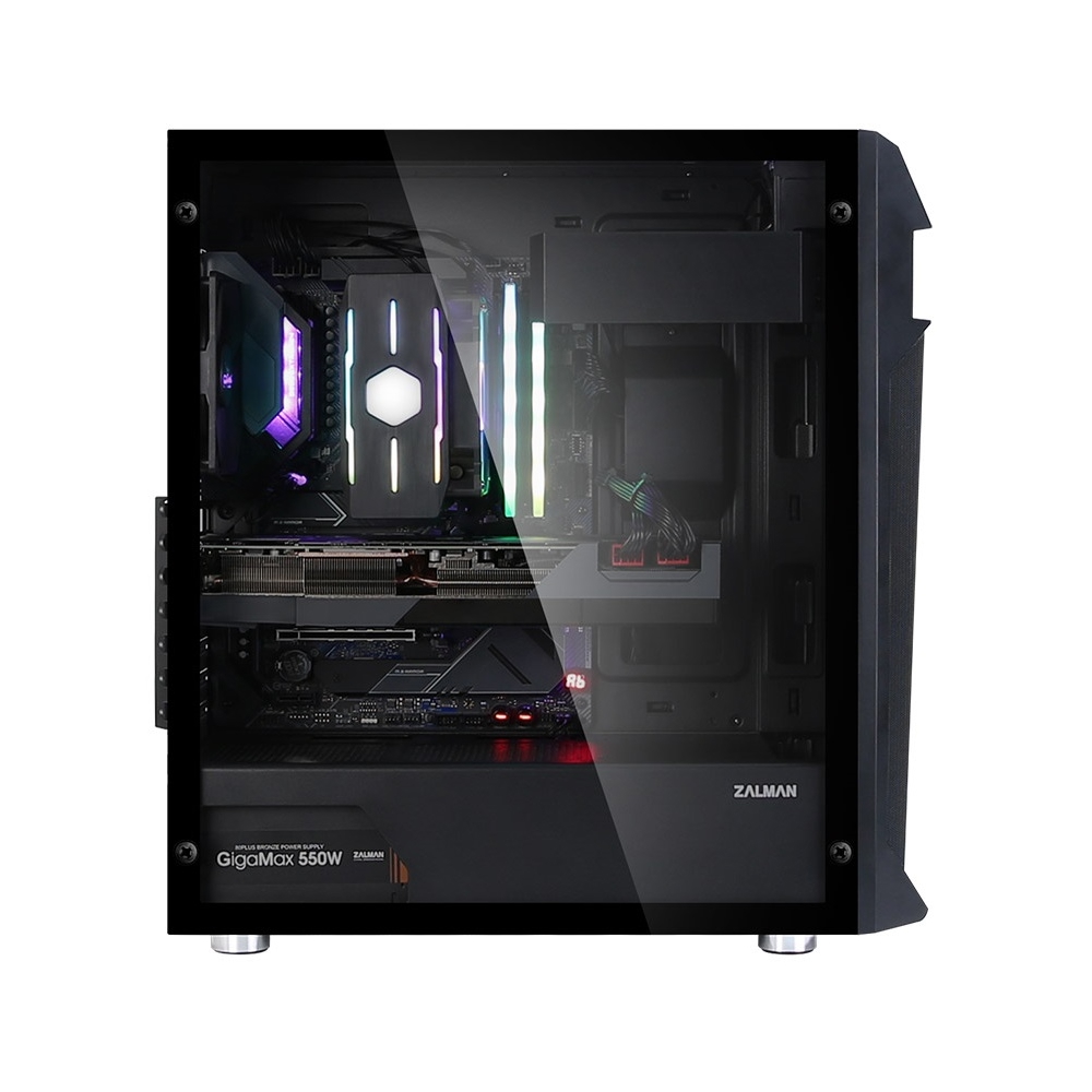 Computer Case Zalman Z1 Plus, MidT, ATX, mini-ITX, micro-ATX, 2xUSB3.0, USB2.0, Black