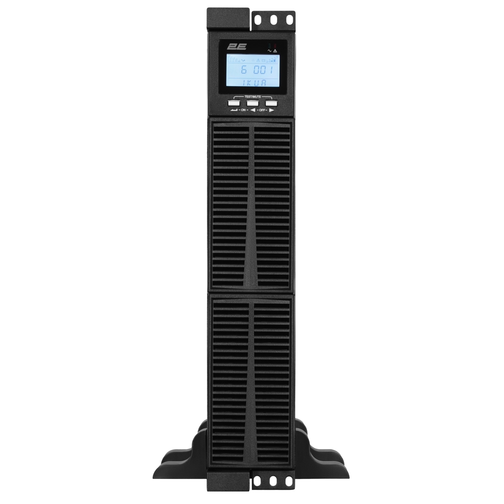 უწყვეტი კვების წყარო 2E OD1000RT, 1000VA, RT2U, LCD, USB, RS-232, 3xSchuko, UPS, Black