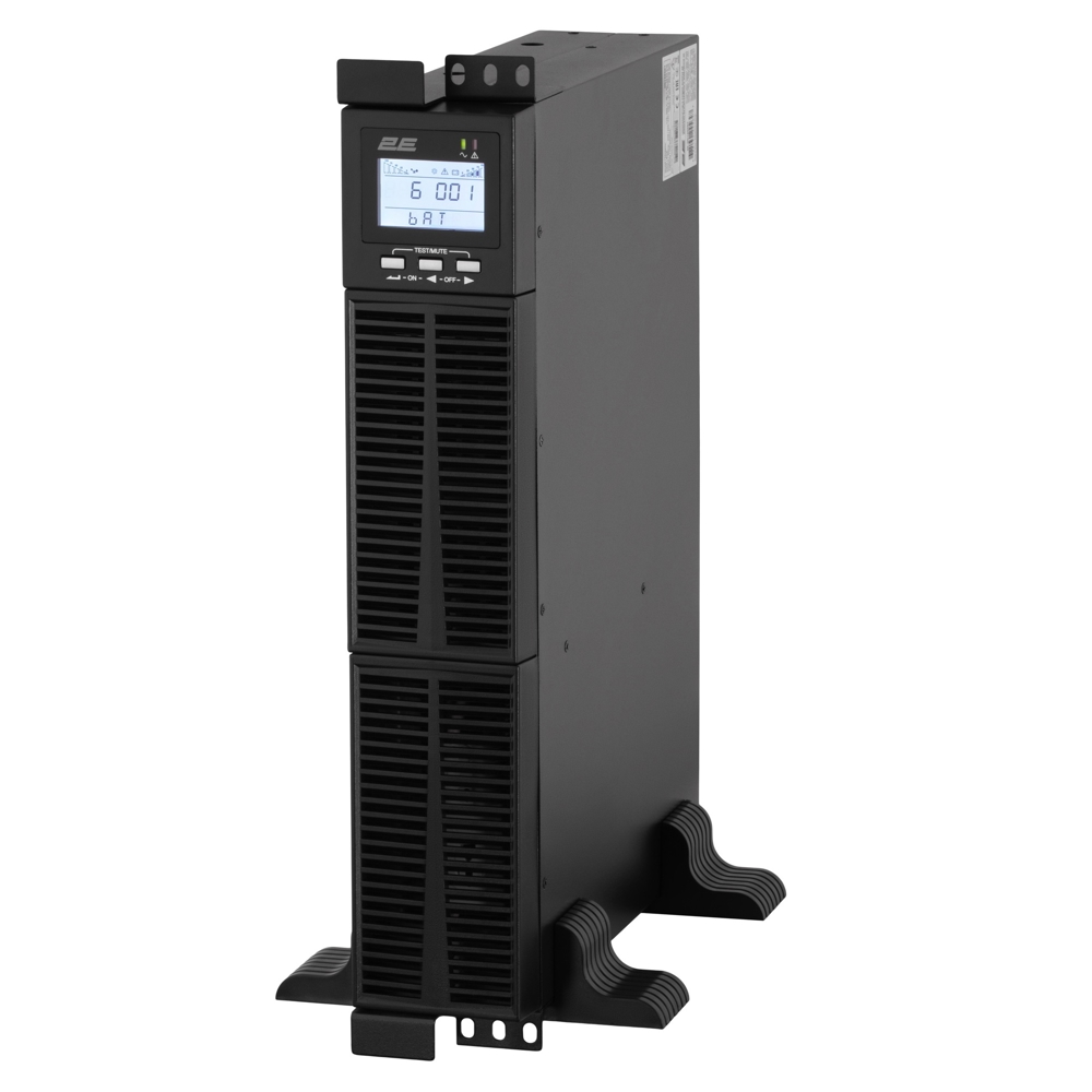 UPS 2E OD1000RT, 1000VA/900W, RT2U, LCD, USB, RS-232, 3xSchuko, Black