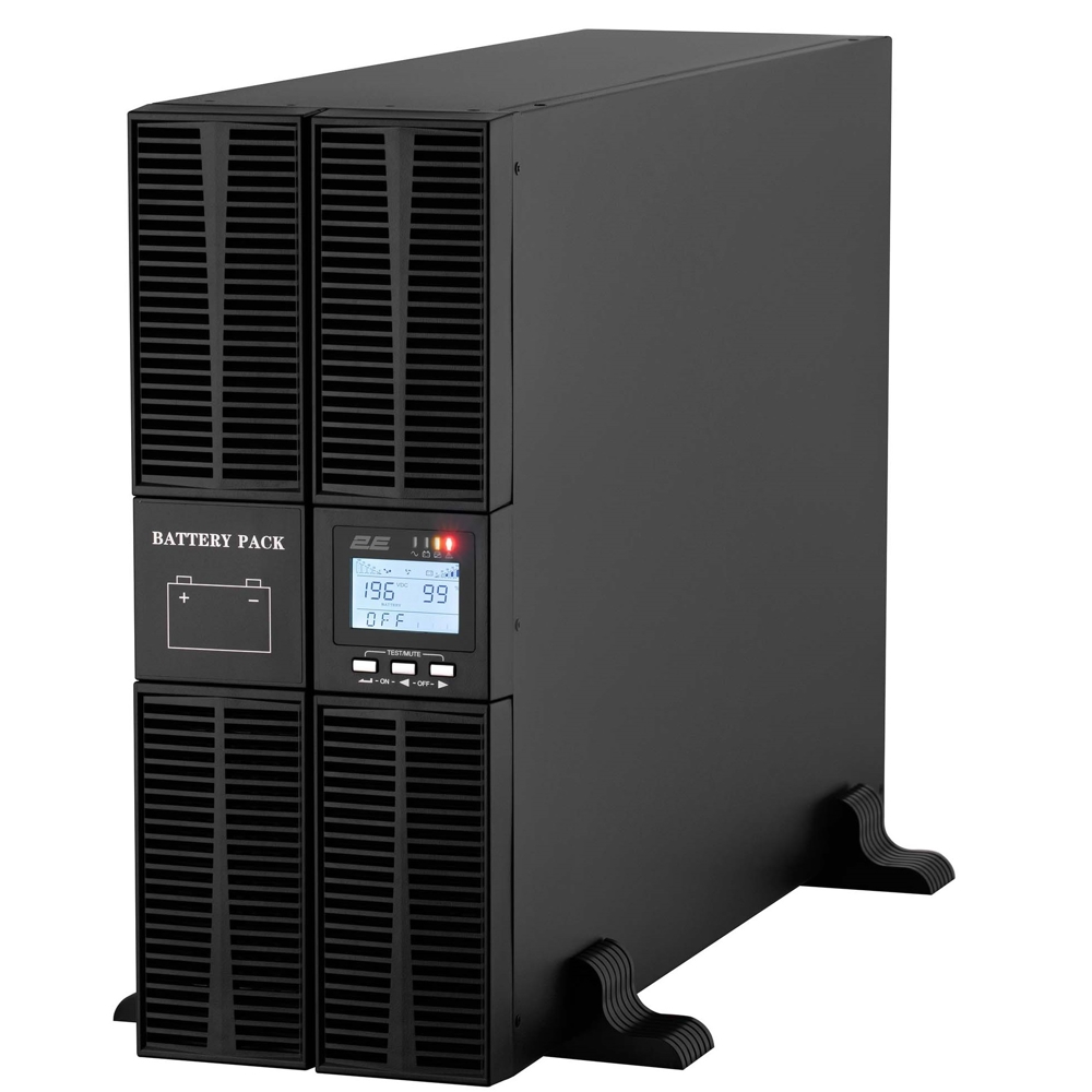 UPS 2E SD10000RT, 10kVA/10kW, RT4U, LCD, USB, RS-232, Terminal in&out, Black