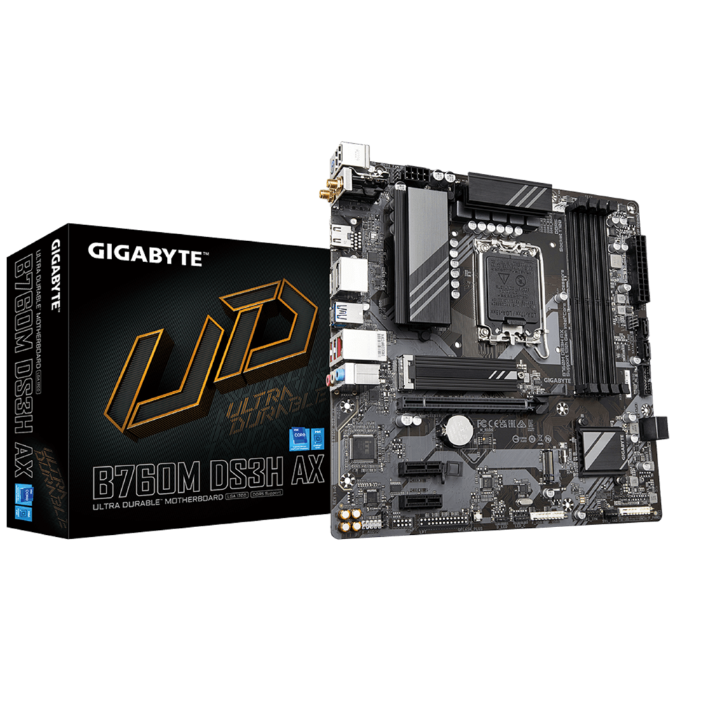 Motherboard Gigabyte B760M_DS3H_AX, LGA 1700, DDR5, 256GB