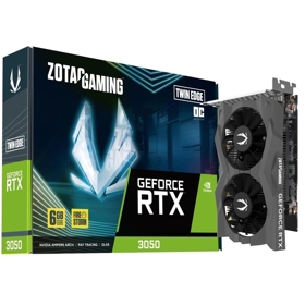 Graphic Card Zotac ZT-A30510H-10L Twin Edge OC, GeForce RTX3050, 6GB, 96-bit, DP, HDMI, Black