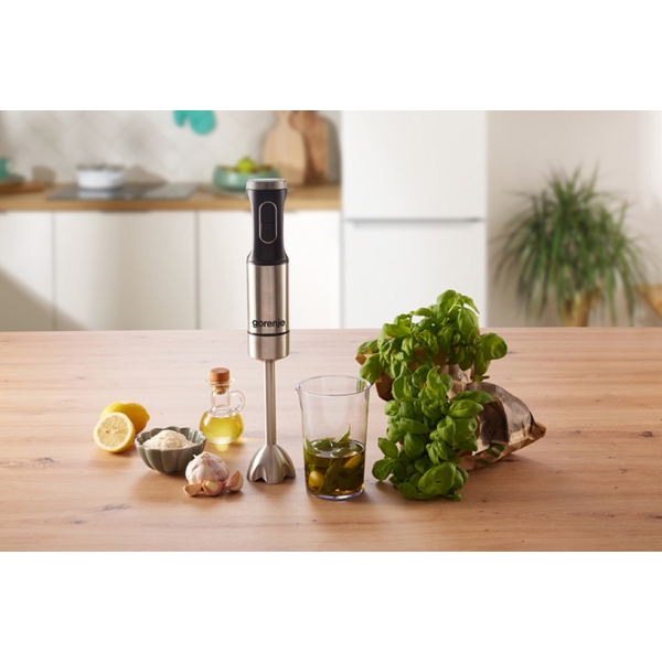 Hand Blender Gorenje HBX1000EB, 1000W, 0.6L, Silver/Black