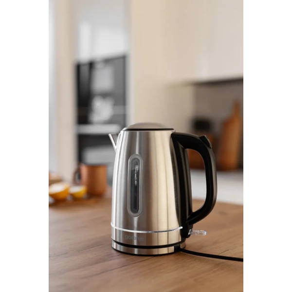 ელექტრო ჩაიდანი Gorenje K17DS, 2200W, 1.7L, Electric Kettle, Silver
