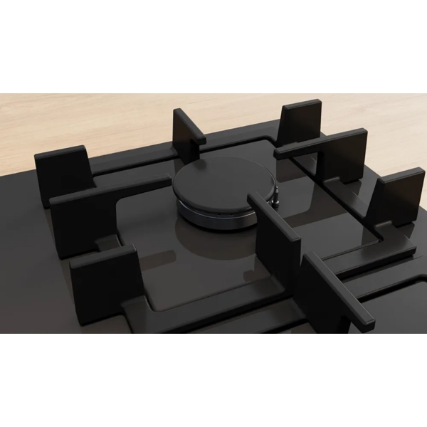 ჩასაშენებელი ქურის ზედაპირი Bosch PNK6B6P40R, Built-in Gas Cooktop, Black