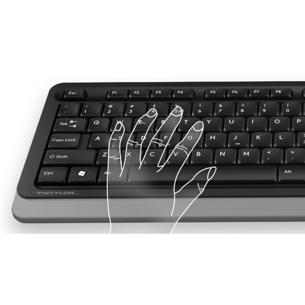 Keyboard And Mouse A4Tech FG1012, Wireless, USB, Black