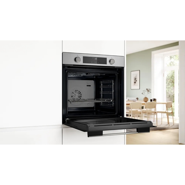 ჩასაშენებელი ელექტრო ღუმელი Bosch HJA737BR0, 76L, Built-In Electric Oven, Black/Silver