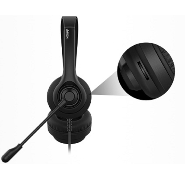 ყურსასმენი A4Tech HS-8i, Headset, Wired, 3.5mm, Black