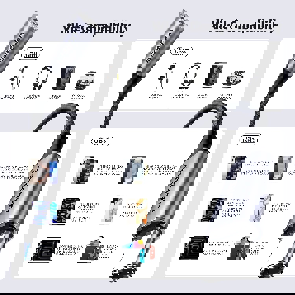 Type-C to Aux 3.5mm Female Audio Adapter UGREEN 80154, 10cm, Space Gray