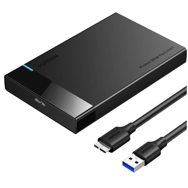 2.5″ Hard Drive Enclosure USB 3.0 to SATA III Adapter UGREEN US221 (30847)