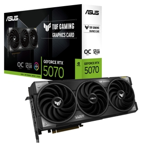 ვიდეო დაფა ASUS TUF 90YV0LZ0-M0NA00 TUF-RTX5070-O12G-GAMING OC, GeForce RTX5070, 12GB, 192-bit, DP, HDMI, Black