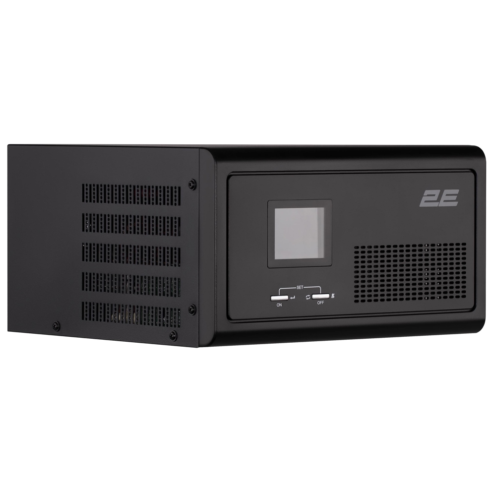 ინვერტერი 2E HI1000, 1000W, LCD With AVR + DC Output, Home Inverter, Black