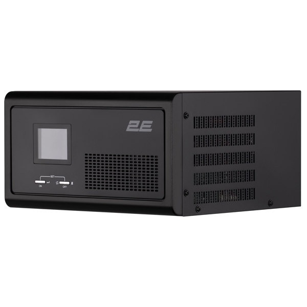 ინვერტერი 2E HI600, 600W, LCD With AVR + DC Output, Home Inverter, Black