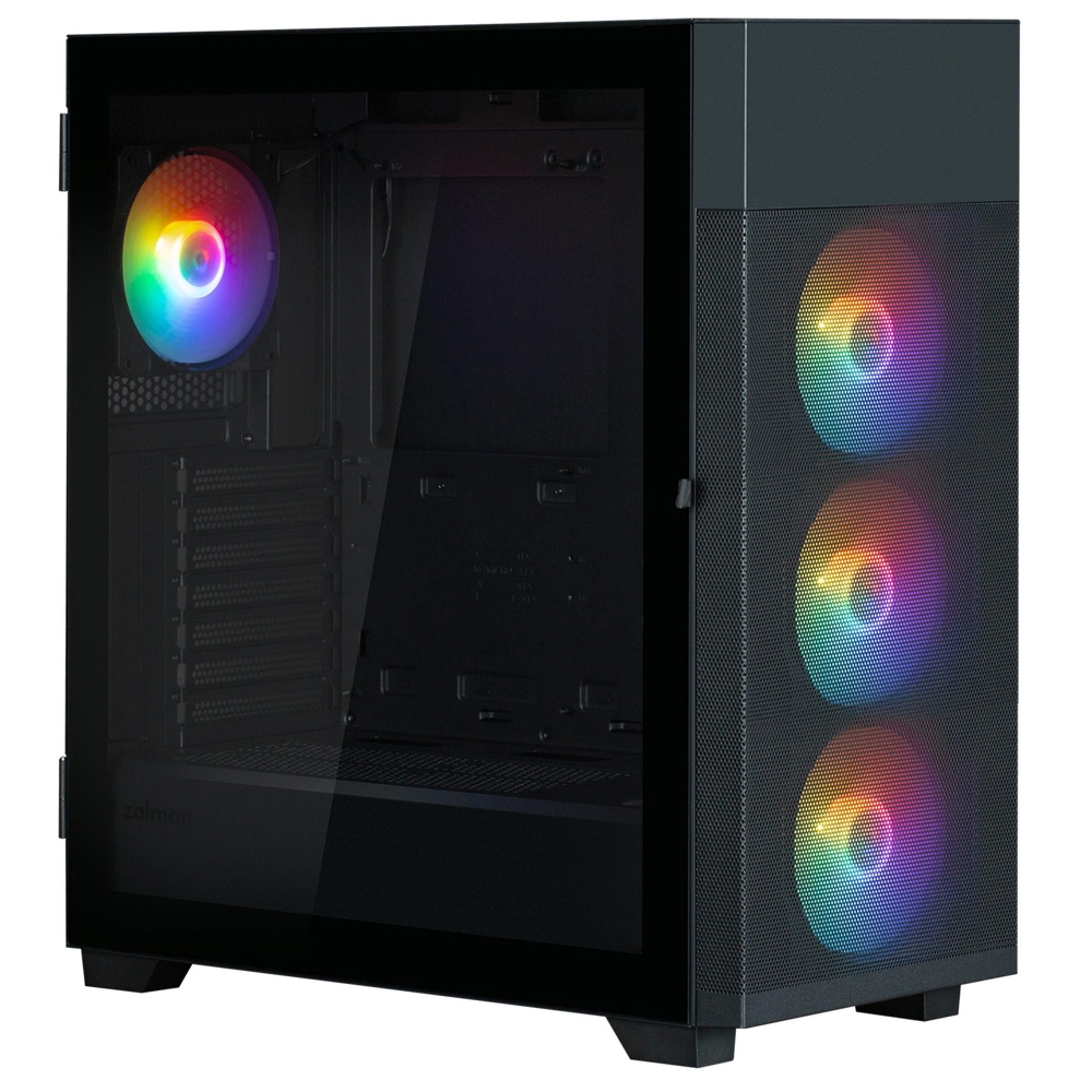 ქეისი Zalman S5 Neo, Computer Case, MidT, ATX, mini-ITX, mATX, USB3.1, USB2.0, Black