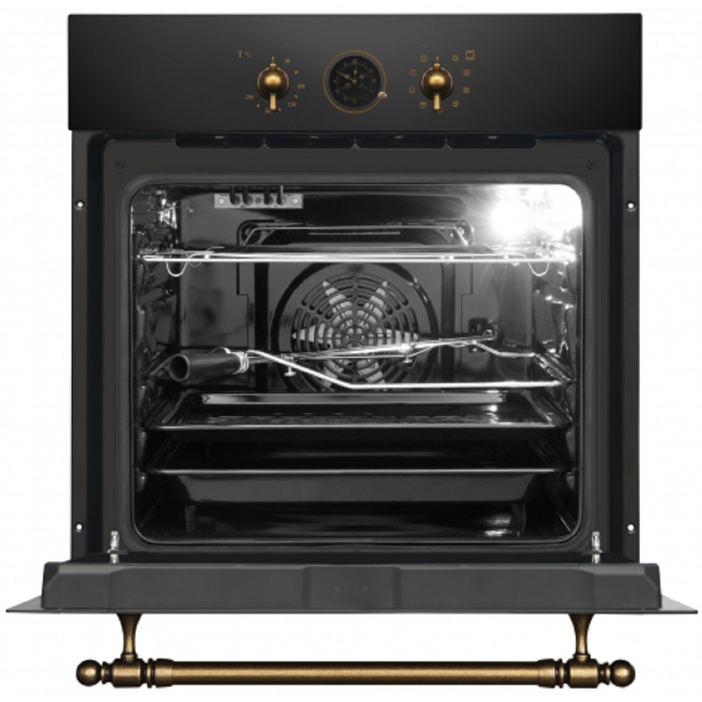ჩასაშენებელი ელექტრო ღუმელი Hansa BOES68269, 3500W, 62L, Built-In Electric Oven, Black