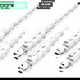 USB კაბელი UGREEN US264 (60520), 60W, Type C 2.0 Male To Male Cable, 2m, White