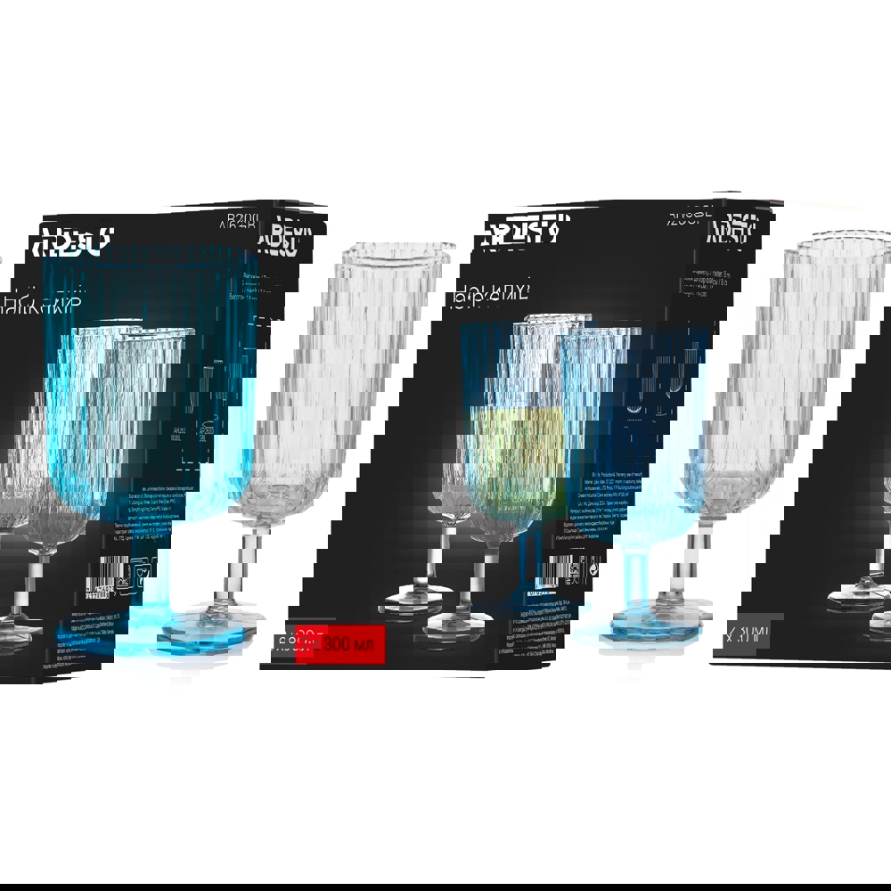 ჭიქების ნაკრები Ardesto AR2630GBL, 0.3l, 2pcs, Glasses Set, Blue