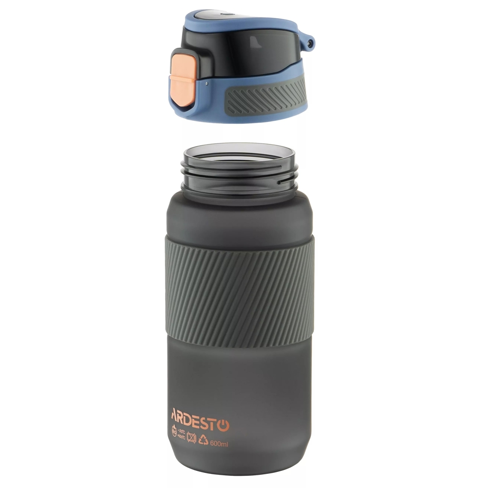 წყლის ბოთლი Ardesto AR2260SB Spring 0.6l, Water Bottle, Black