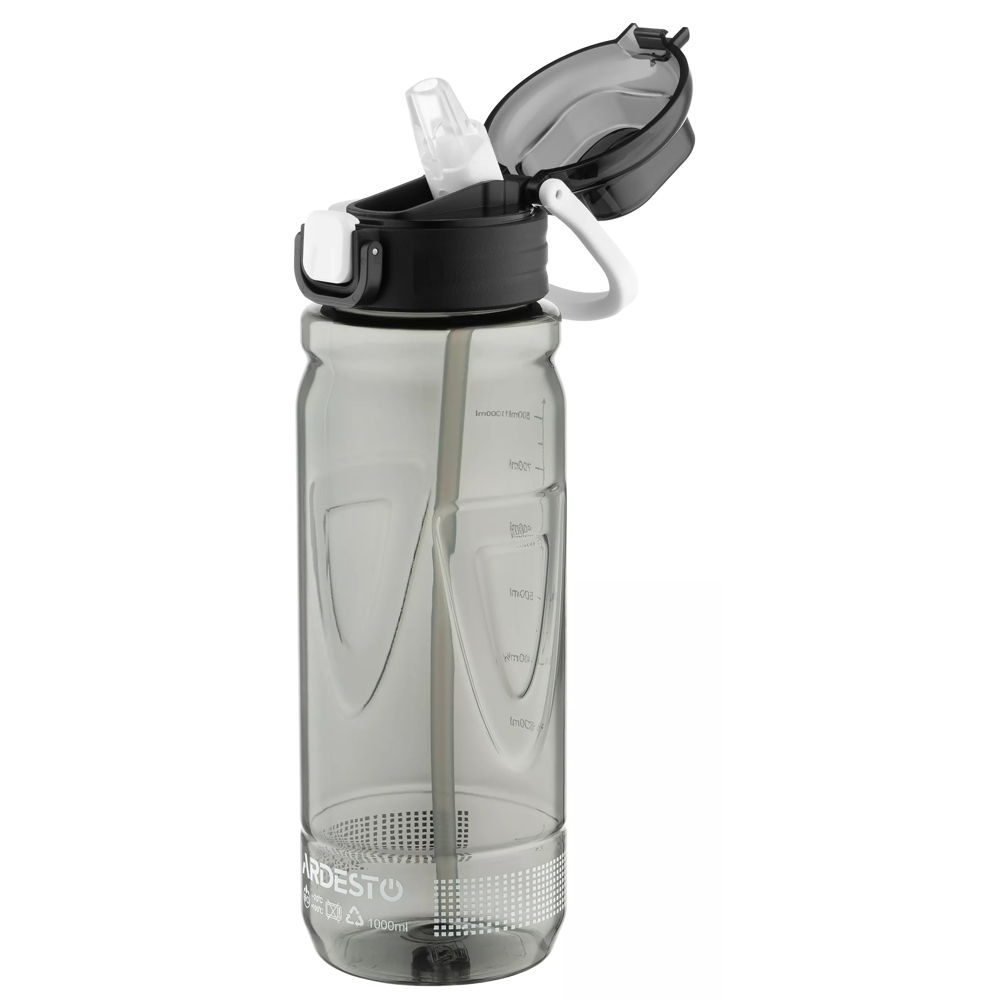 წყლის ბოთლი Ardesto AR2210EG Sport, 1l, Water Bottle, Black