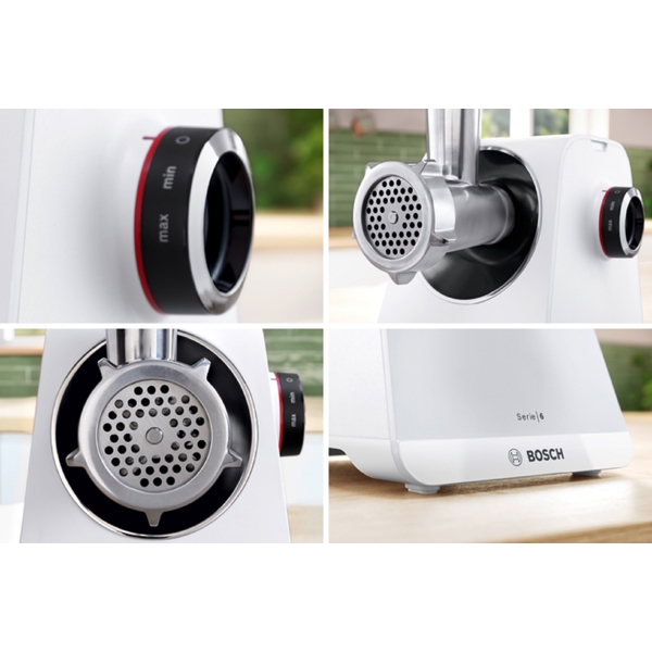 Meat Grinder Bosch MFWS607W, 2100W, White