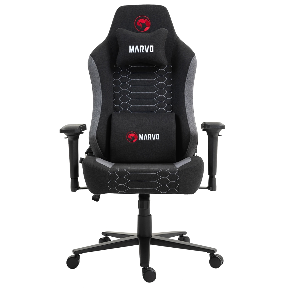 Gaming სავარძელი Marvo CH-178 KAHNGrey, Gaming Chair, Black/Grey