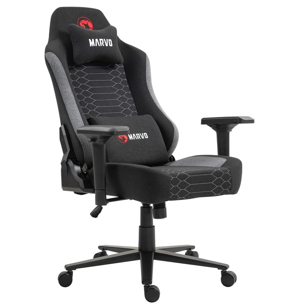 Gaming სავარძელი Marvo CH-178 KAHNGrey, Gaming Chair, Black/Grey