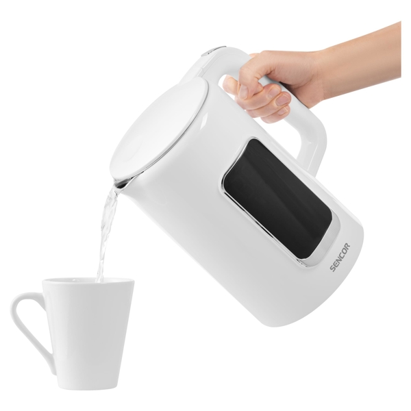ელექტრო ჩაიდანი Sencor SWK 0950WH, 2000W, 1.7L, Electric Kettle, White