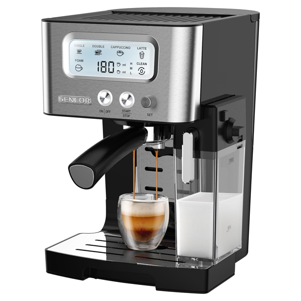 ყავის აპარატი Sencor SES 4090SS, 1450W, 1.4L, Coffee Machine, Silver