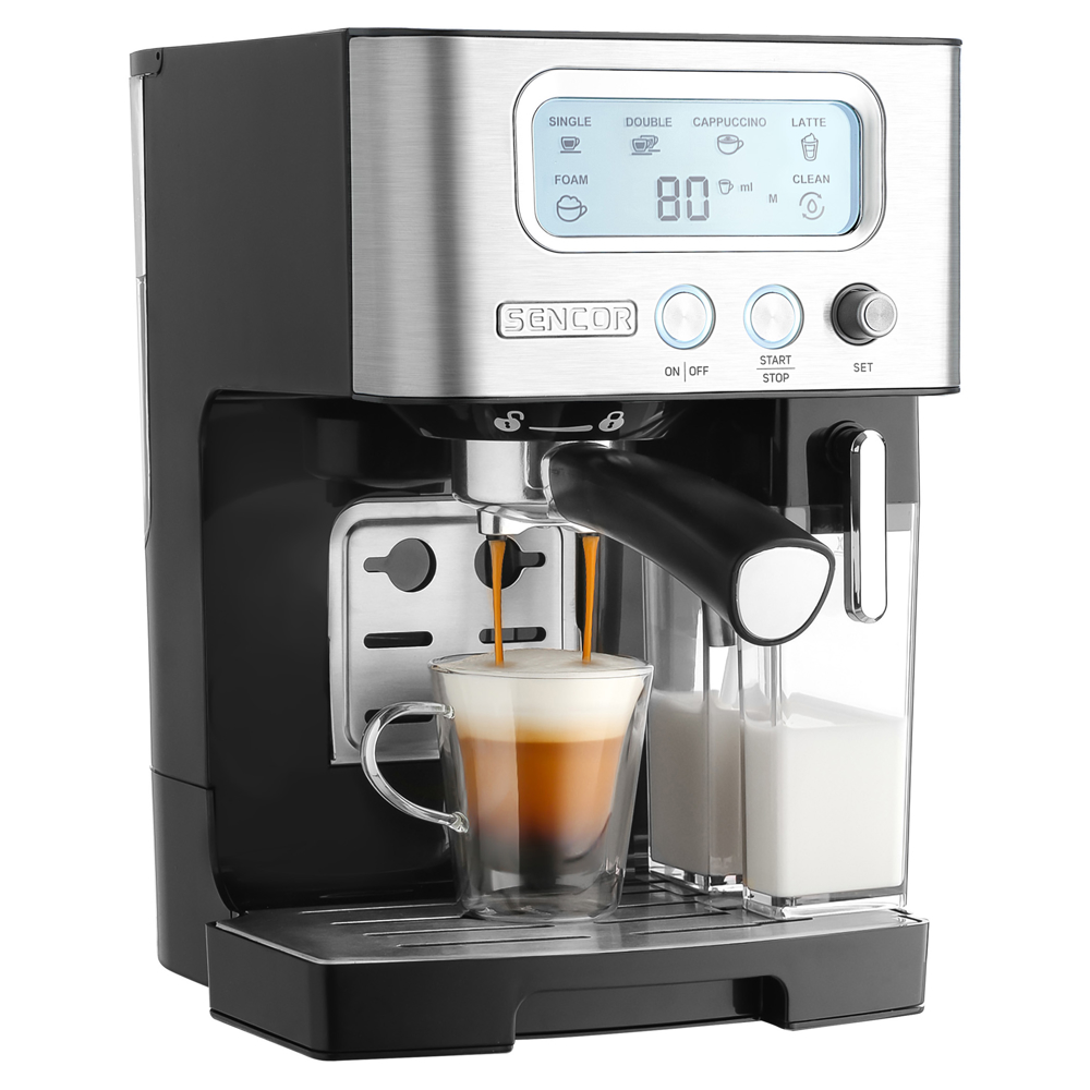 ყავის აპარატი Sencor SES 4090SS, 1450W, 1.4L, Coffee Machine, Silver