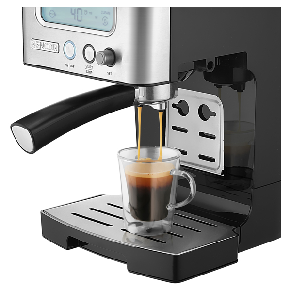 ყავის აპარატი Sencor SES 4090SS, 1450W, 1.4L, Coffee Machine, Silver