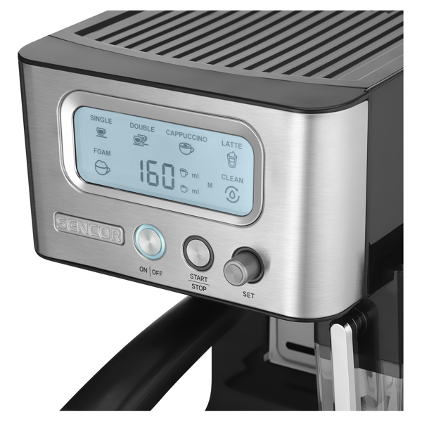 ყავის აპარატი Sencor SES 4090SS, 1450W, 1.4L, Coffee Machine, Silver