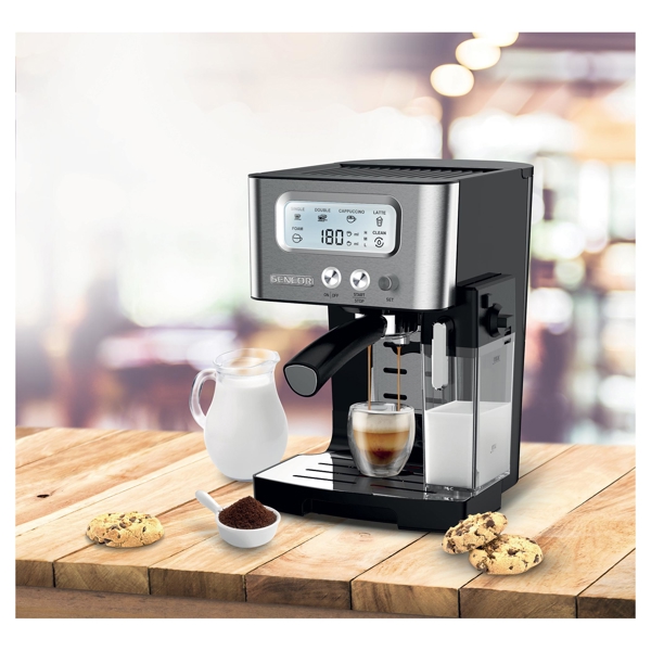 ყავის აპარატი Sencor SES 4090SS, 1450W, 1.4L, Coffee Machine, Silver