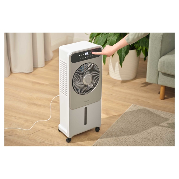 ვენტილატორი წყალზე Sencor SFN 6014GY, 28W, 5L, Air Cooler, Grey/White