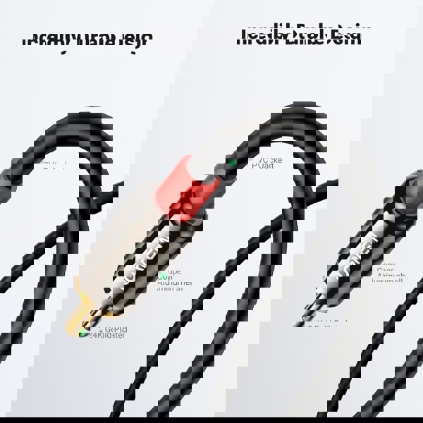 3.5mm Male To 2Rca Male Cable UGREEN AV116 (10590), 3m, Black