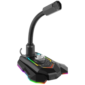 Microphone Marvo MIC-05, Wired, USB, 3.5mm, Black
