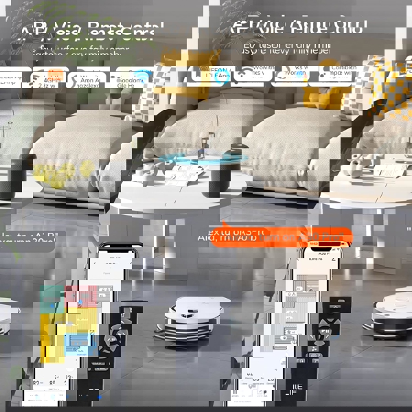 რობოტი მტვერსასრუტი მშრალი და სველი წმენდით Ilife A30 Pro, 5000Pa, LiDAR, Robot Vacuum Cleaner, White