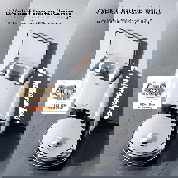 რობოტი მტვერსასრუტი მშრალი და სველი წმენდით Ilife A30 Pro, 5000Pa, LiDAR, Robot Vacuum Cleaner, White