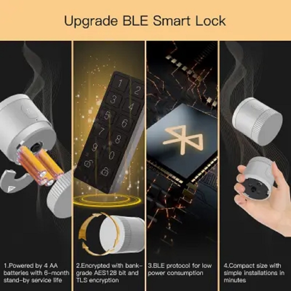 კარის ჭკვიანი საკეტი Moes BDL-BG-R2-EU-SR- MS, Smart Door Lock, Black