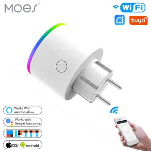 ჭკვიანი როზეტი Moes WP-EUY16LM-WH-EN, Smart Plug, 3680W, White