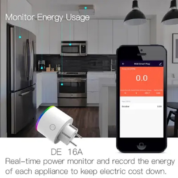 ჭკვიანი როზეტი Moes WP-EUY16LM-WH-EN, Smart Plug, 3680W, White