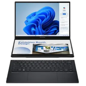 ნოუთბუქი Asus UX8406CA-QL080W Zenbook DUO OLED (2024), 14", ULTRA 7-255H, 16GB, 1TB SSD, Integrated, W11H, Inkwell Gray
