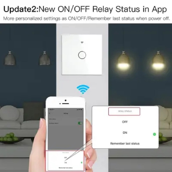 ჭკვიანი ჩამრთველი Moes WRS-EU3-WH-MS, Smart Switch, White