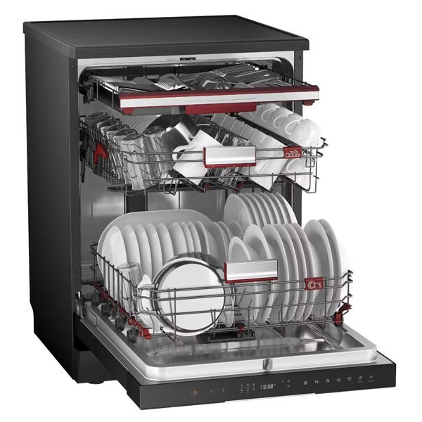 ჭურჭლის სარეცხი მანქანა Toshiba DW-14F6(B)-CIS, A, 44Db, Dishwasher, Black