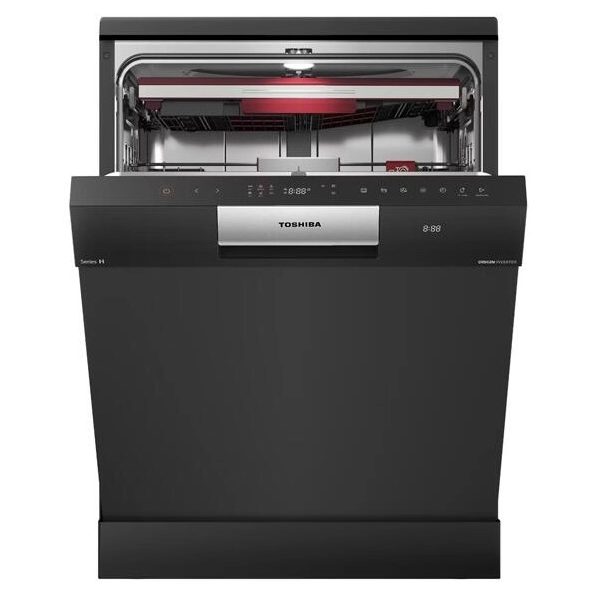 ჭურჭლის სარეცხი მანქანა Toshiba DW-14F6(B)-CIS, A, 44Db, Dishwasher, Black