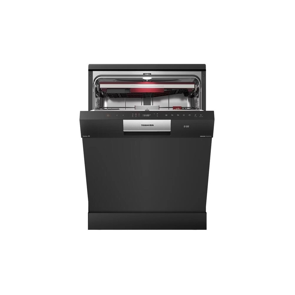 ჭურჭლის სარეცხი მანქანა Toshiba DW-14F6(B)-CIS, A, 44Db, Dishwasher, Black