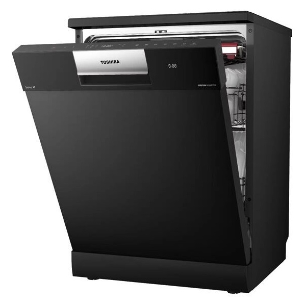ჭურჭლის სარეცხი მანქანა Toshiba DW-14F6(B)-CIS, A, 44Db, Dishwasher, Black