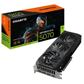 ვიდეო დაფა Gigabyte GV-N5070WF3OC-12GD WINDFORCE OC, GeForce RTX5070, 12GB, 192-bit, HDMI, DP, Black