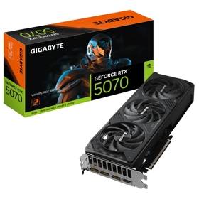 ვიდეო დაფა Gigabyte GV-N5070WF3-12GD WINDFORCE SFF, GeForce RTX5070, 12GB, 192-bit, HDMI, DP, Black