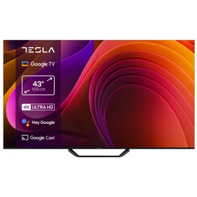 ტელევიზორი Tesla 43E655BUS, 43”, 4K UHD, USB, HDMI, BT, WIFI, Black